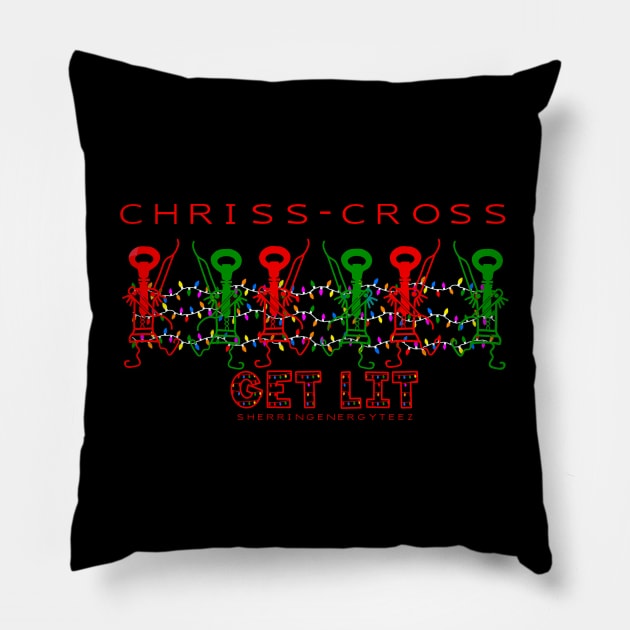 Christmas Cross Get Lit Pillow by SherringenergyTeez