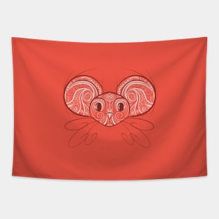 Rat - Chinese Zodiac - Animal Drawing Tapestry