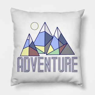 Geometric Adventure Mountains Pillow