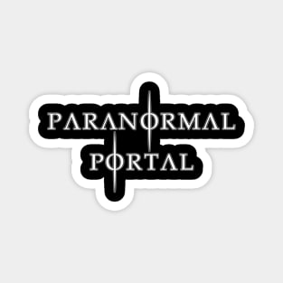 Paranormal Portal split logo - white Magnet