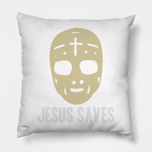 Jesus Saves - Ice Hockey Pun Pillow