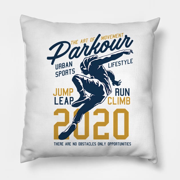 The art of movement Parkour Pillow by D3monic