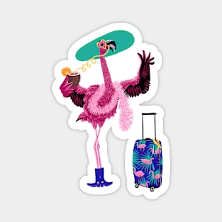 Flamingo Voyage Magnet