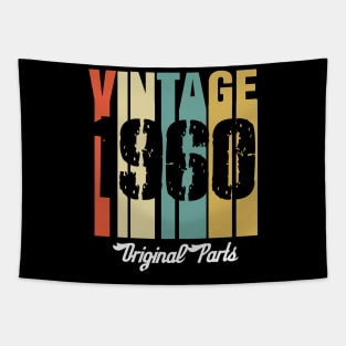 Vintage 1960 Original Parts Retro Vintage Birthday Gifts 60s Tapestry