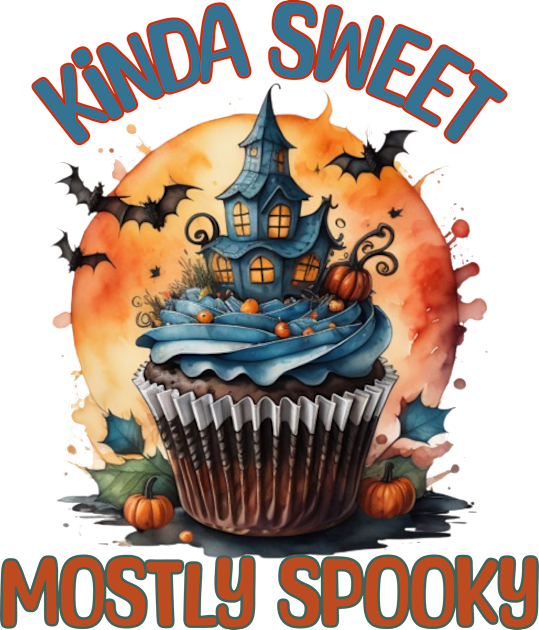 Kinda Sweet Mostly Spooky Kids T-Shirt by Luxinda