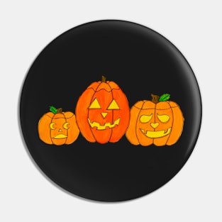 Jack-O-Lantern Trio Pin