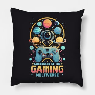 Controller of the Gaming Multiverse futuristic Space themed Gaming Pillow