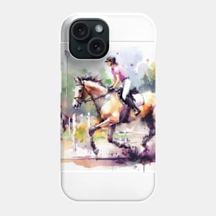 Young girl equestrian riding Phone Case