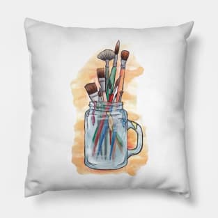 Paint Brushes Pillow