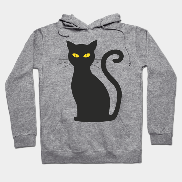 cute black cat - Black Cat - Hoodie | TeePublic