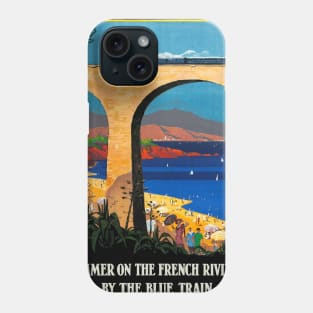 French Riviera Blue Train France Vintage Travel Poster Phone Case