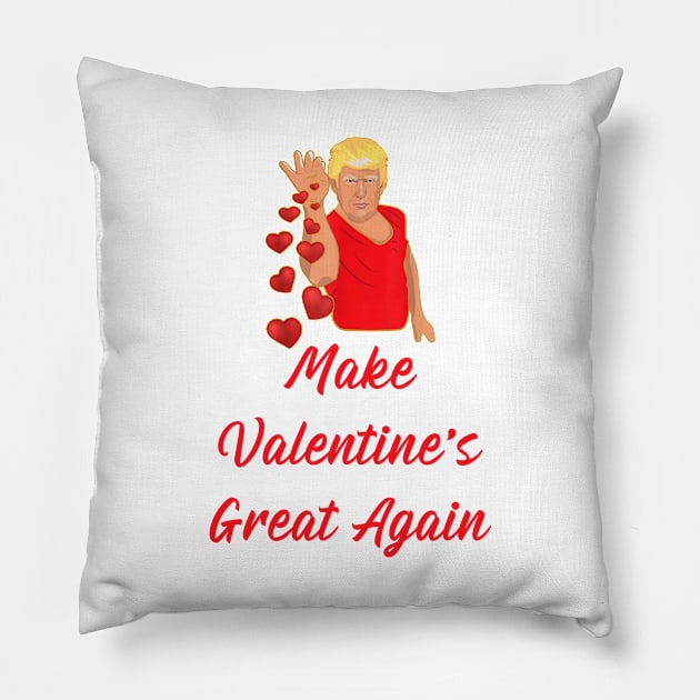 Make Valentine's Day Great Again Pillow by dashawncannonuzf