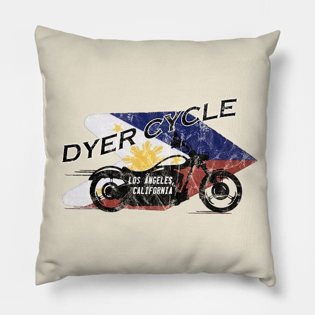 Dyer Cycle Philippines Pillow by MotoGirl