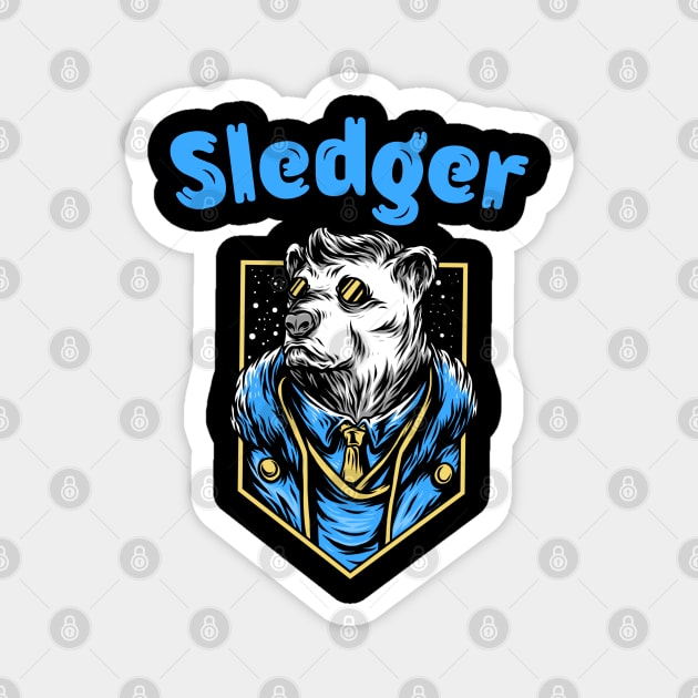 Sledger, snowboarding, snow holiday, sledger Magnet by Style Conscious