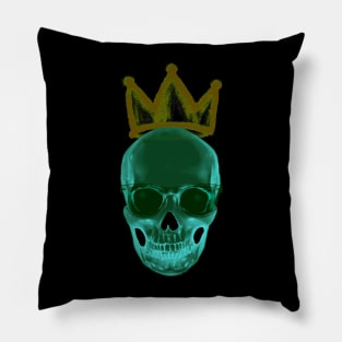 X-ray skull and crown Pillow