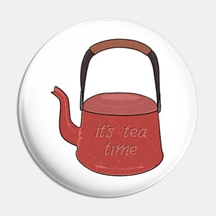 It's tea time enamel tea kettle Pin