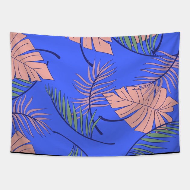 Palm Leaves Pattern Tapestry by Design Seventytwo