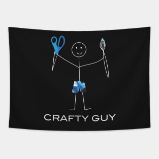 Funny Mens Crafty design Tapestry