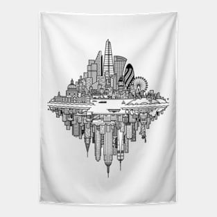 London New York Reversible Skylines Tapestry