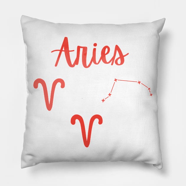 Aries Zodiac Pillow by lolalistic