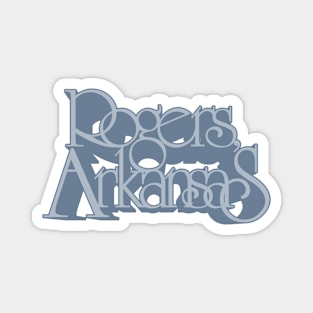 Rogers Arkansas Retro Type Magnet