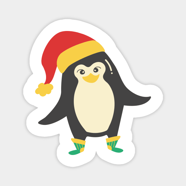 Cute Christmas Penguin Magnet by FunnyMoonCosmic