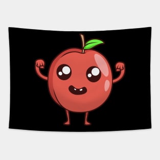 Kawaii Cartoon Peach Tapestry