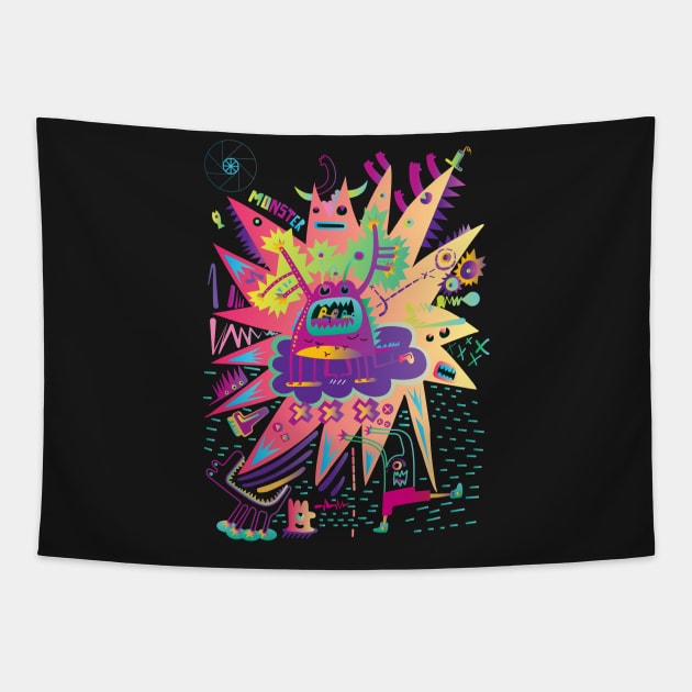 Toxic monster Tapestry by now83
