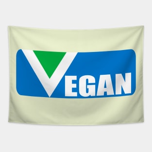 Vegan word and the official Vegan Flag Tapestry