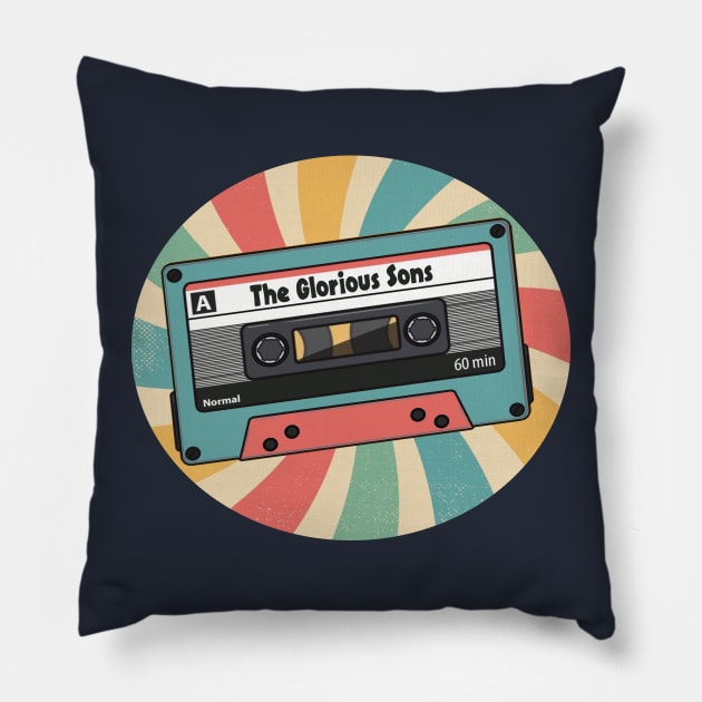 the glorious sons retro Pillow by Saha Paloma Ilustra