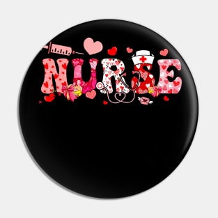 Heart Candy NICU Nurse Valentines Day Scrub Top Women Pin