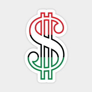 Dollar Sign (Red, Black & Green) Magnet