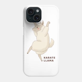 Cute Karate Llama Drawing Phone Case