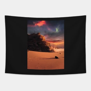 Starry Desert Sunset Tapestry