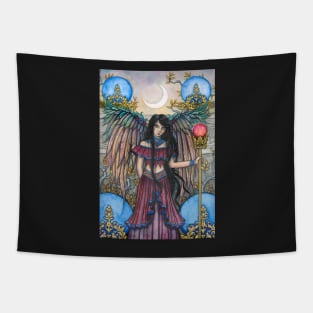 Night Bird Fantasy Fairy Art by Molly Harrison Tapestry