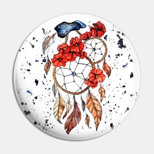 Dreamcatcher with poppies Pin