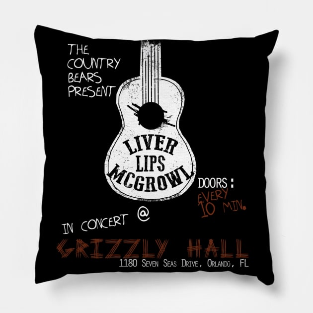 Liver Lips McGrowl Concert Pillow by itsajillyholiday