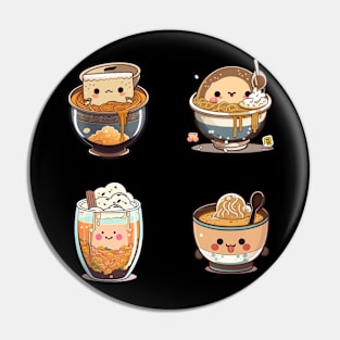 Cool kawaii eating ramen funny anime kawaii Pin