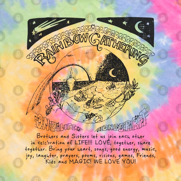 Rainbow Gathering Vintage 70s Hippie Community by darklordpug