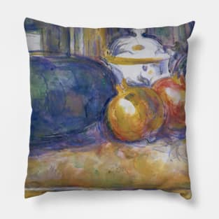 Still Life with a Watermelon and Pomegranates by Paul Cezanne Pillow