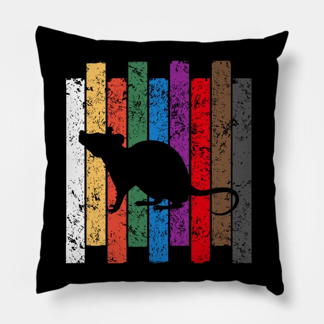 Mouse Rat Silhouette Pillow by LetsBeginDesigns