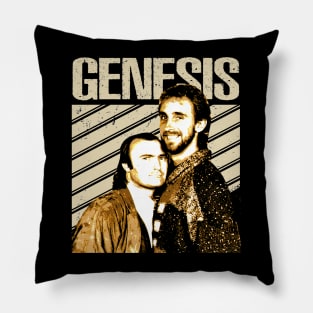 Watcher of the Threads Genesis Band T-Shirts, Keep a Stylish Vigil with Prog-Rock Flair Pillow