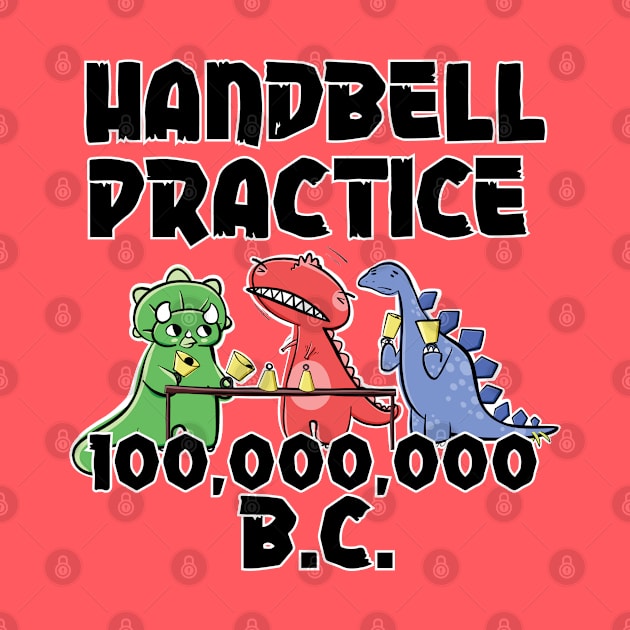 Handbell Practice 100,000,000 B.C. Cute Dinosaurs Ringers by SubtleSplit