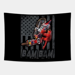 bambam motorcycle america Tapestry