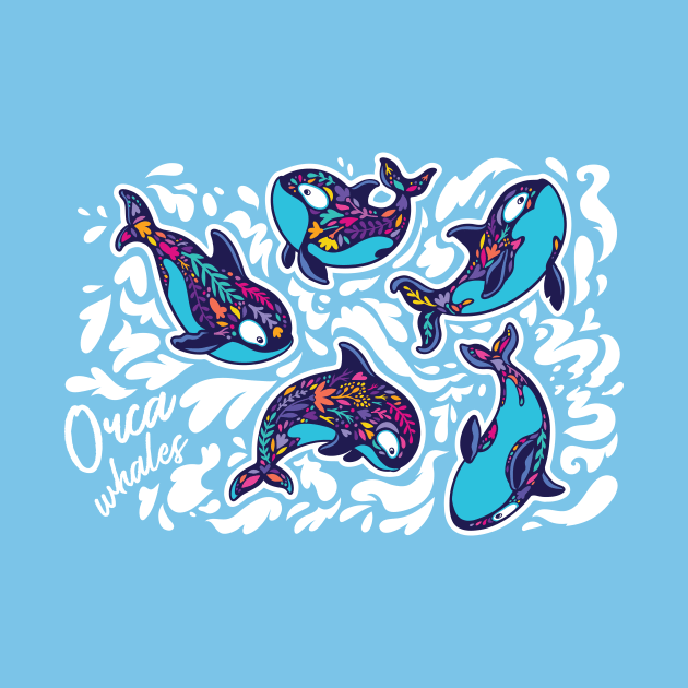 Orca whales by PenguinHouse