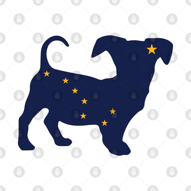 Chiweenie Dog Lover Alaska Flag by ryanjaycruz