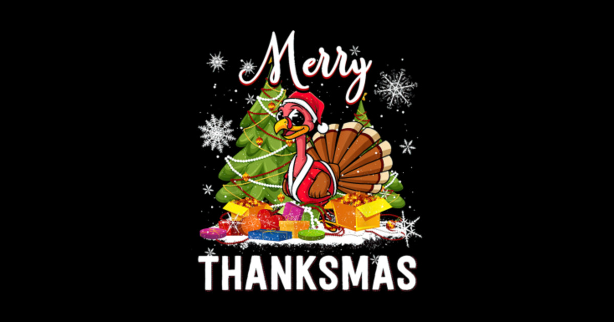 Turkey Merry Thanksmas Santa Turkey Xmas Tree Turkey Merry Thanksmas