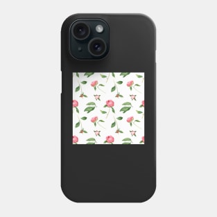 Romantic watercolor Peonies Phone Case