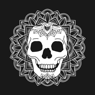 Mandala Flower Skull Tattoo Design T-Shirt