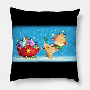 Rudolph dragon Christmas Pillow